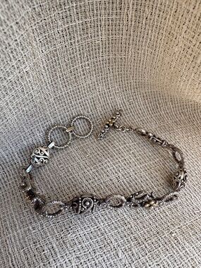 Barbara Bixby Sterling Silver and Gold Toggle Bracelet